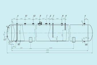 Чертеж Сосуд для хранения СУГ 200 м3