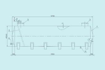 Чертеж Резервуар горизонтальный РГС-100 м3